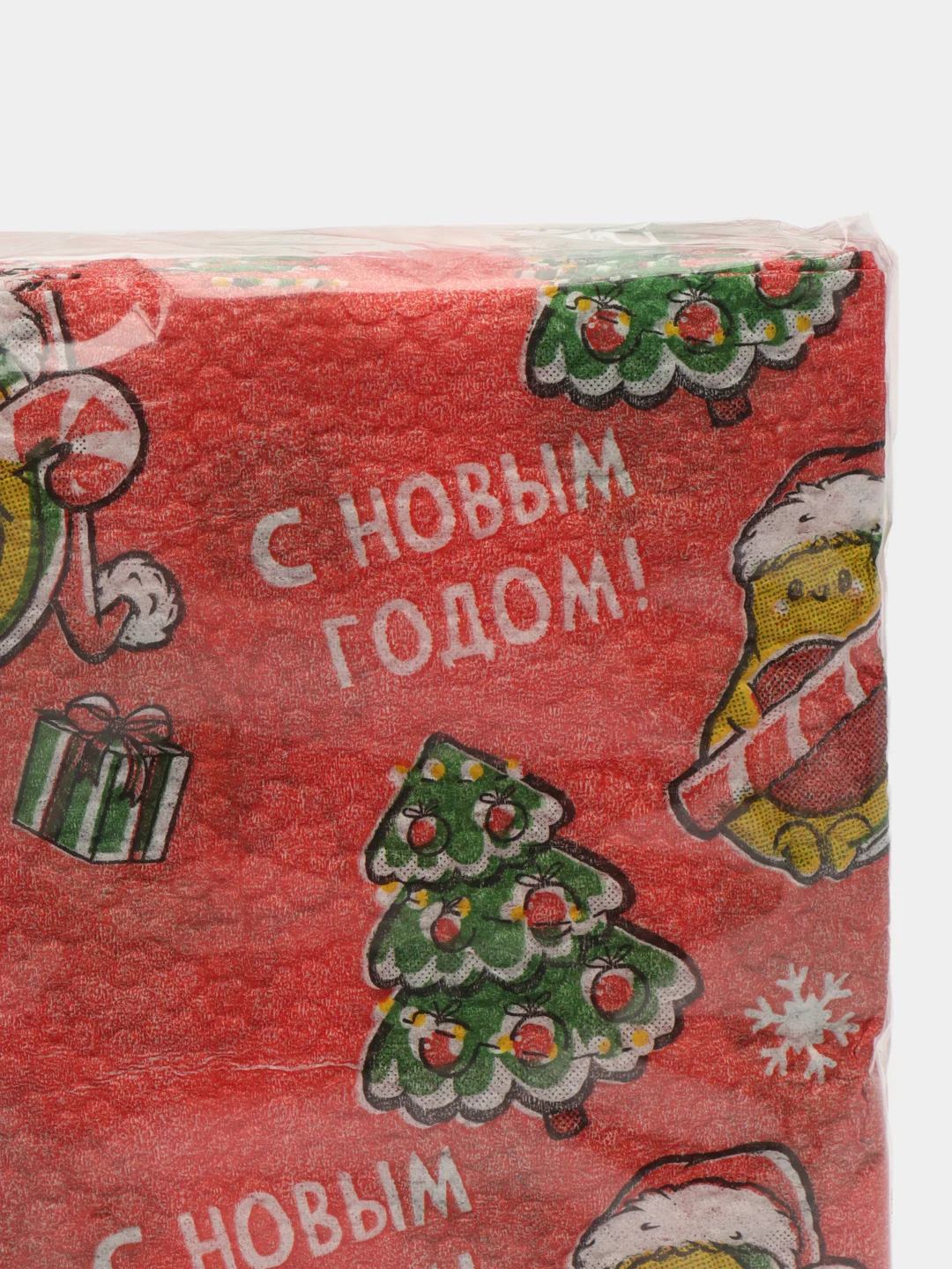 Алый салфетки бумажные новогодние, однослойные, 24 х 24 см, 20 штук