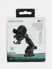 Черный автомобильный держатель Borofone BH39, на присоске, на лобовое стекло, телескопик