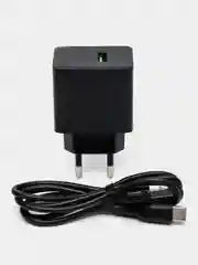 Черный сетевое зарядное устройство Borofone BAS12A, с кабелем Type-C, Qualcom 3.0, 3A, 18W