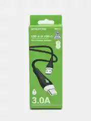 Угольный usb-кабель для телефона BOROFONE BX25,100 Type-C быстрая зарядка 3A Samsung poco тайп си