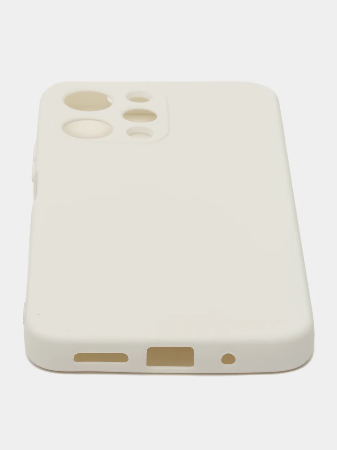 Белый чехол для Xiaomi Redmi 12 (Сяоми редми 12), с мягкой подкладкой