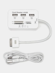 Card Reader, HUB 30-Pin, коннектор для iPad 2, Samsung Tab