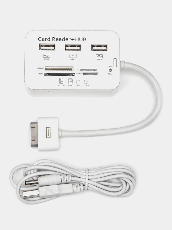 Card Reader, HUB 30-Pin, коннектор для iPad 2, Samsung Tab