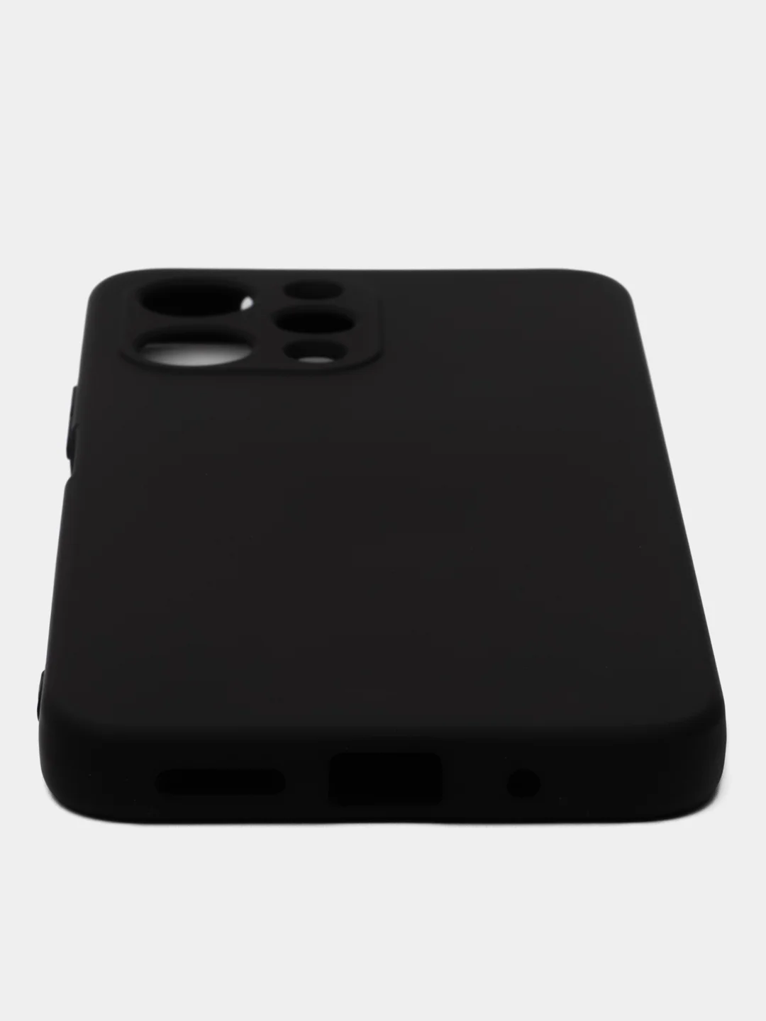 Черный чехол для Xiaomi Redmi 12 (Сяоми редми 12), с мягкой подкладкой