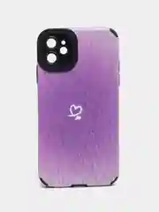 Фиолетовый чехол на айфон 11, бархат, лайк, like, 2 принта, чехол iPhone 11