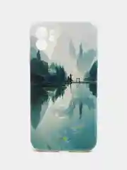 Мятный чехол на айфон 11, с принтом, 8 принтов, чехол для iphone 11, Горы, Река, Море, Рисунок,