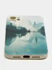 Мятный чехол на айфон 11, с принтом, 8 принтов, чехол для iphone 11, Горы, Река, Море, Рисунок,