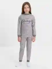 Серый детская пижама, пижама для девочки, пижама для мальчика, утепленная пижама