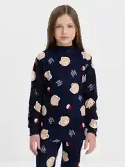 Черный детская пижама, пижама для девочки, пижама для мальчика, утепленная пижама