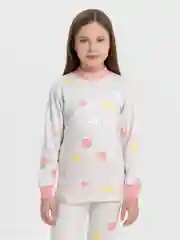 Белый детская пижама, пижама для девочки, пижама для мальчика, утепленная пижама