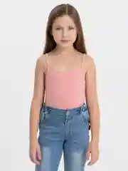 Розовый майка для девочки базовая, на возраст 7-10 лет
