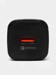 Черный зарядное устройство с быстрой зарядкой для iPhone iOS и Android, 18W