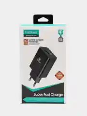 Черный зарядное устройство с быстрой зарядкой для iPhone iOS и Android, 18W
