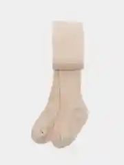Бежевый колготки детские в рубчик