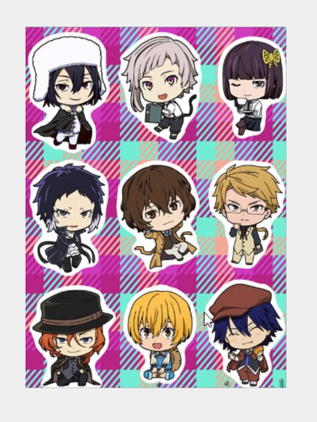 Наклейка аниме "Бродячие псы", Bungou stray dogs