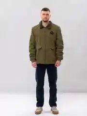 Зеленый куртка мужская с мехом демисезонная утепленная вельветовая на осенняя бомбер осень