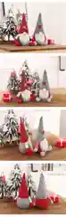 Милый гномик, с шапкой, новогодний, вязаный под елку, из фетра, фигурка новогодняя Гном