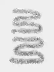 Серебряный мишура новогодняя, 2 штуки, серебрянная, красная, черная, розовая