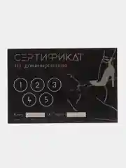 Серый металлик сертификат подарочный на ролевые игры 18+