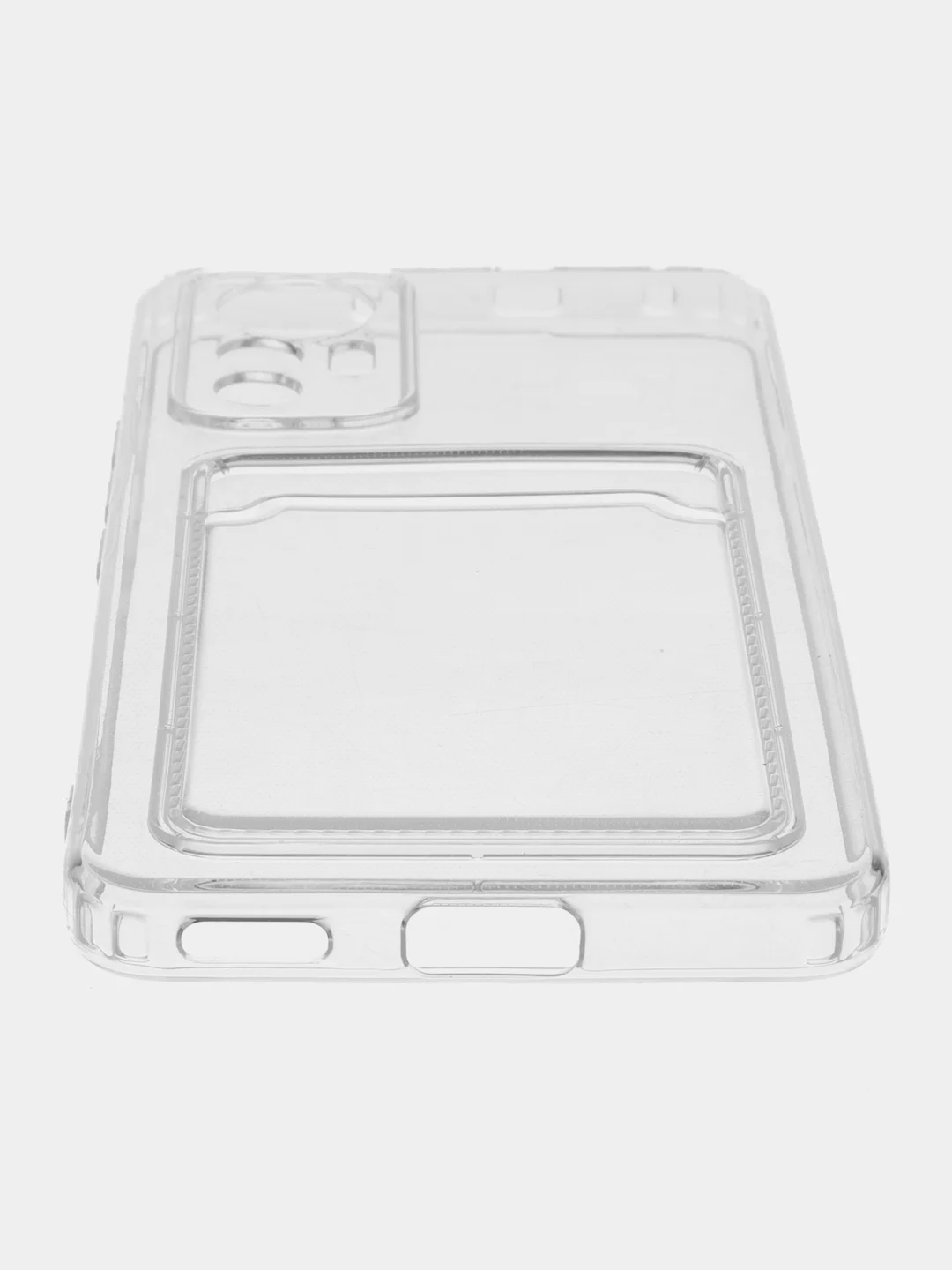 Лавандовый чехол для Xiaomi 12 Lite / Сяоми 12 Лайт прозрачный, с карманом для карты