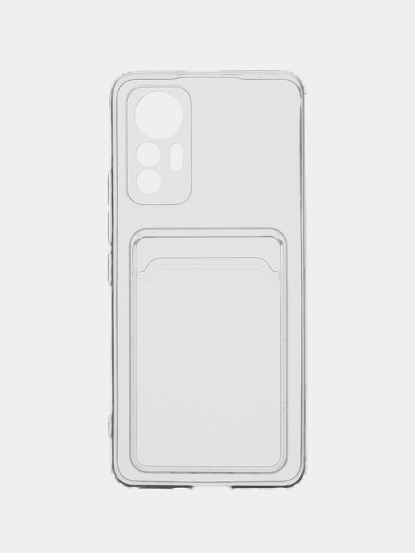 Чехол для Xiaomi 12 Lite / Сяоми 12 Лайт прозрачный, с карманом для карты