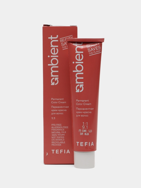 Перманентная крем краска для волос Tefia Ambient Permanent Color Cream, 60 мл