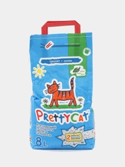 Наполнитель для кошачьего туалета PrettyCat Naturel, с ароматом алоэ, цеолитовый, 4 кг
