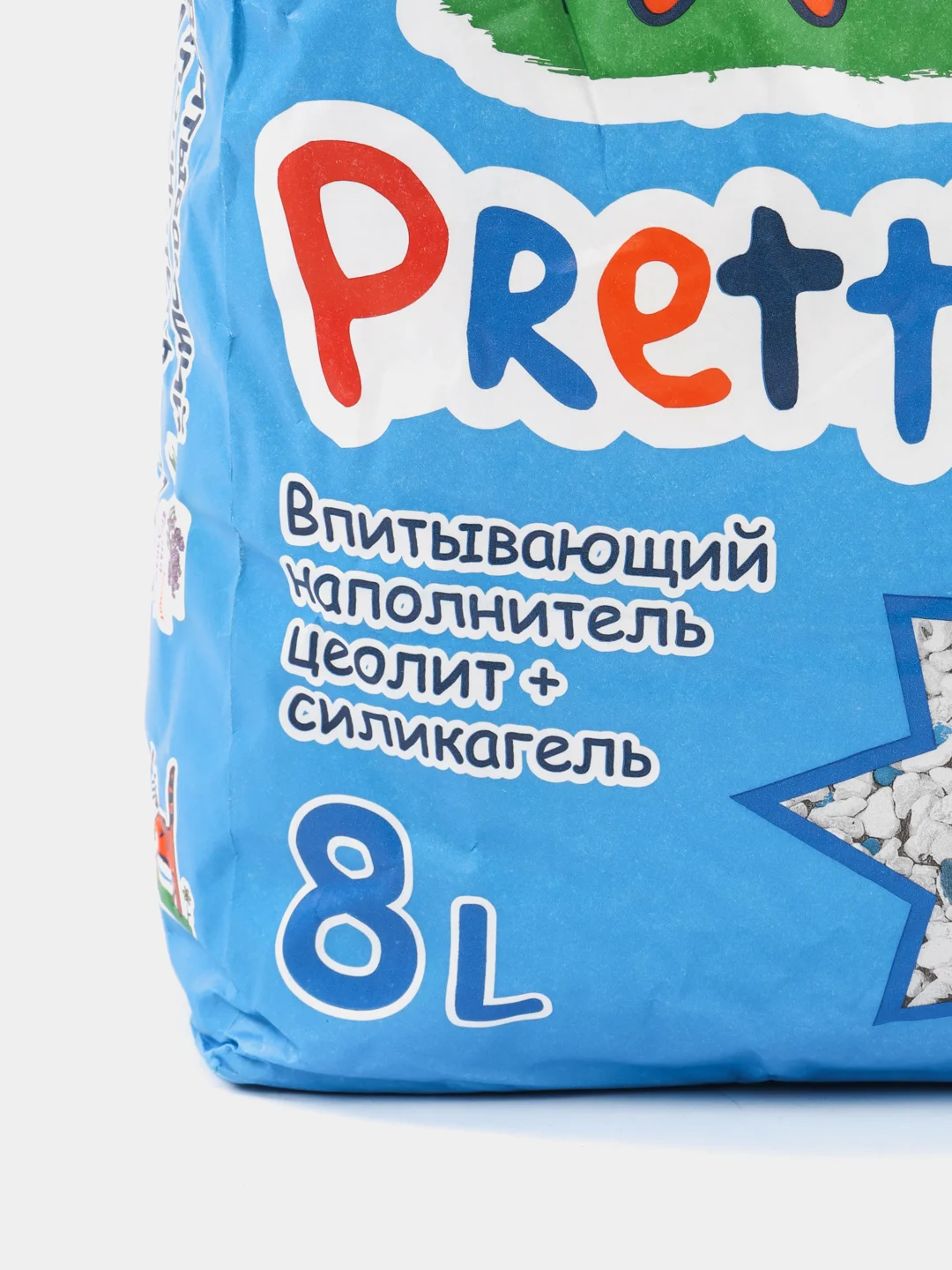 Наполнитель для кошачьего туалета PrettyCat Naturel, с ароматом лаванды, цеолитовый, 8 кг