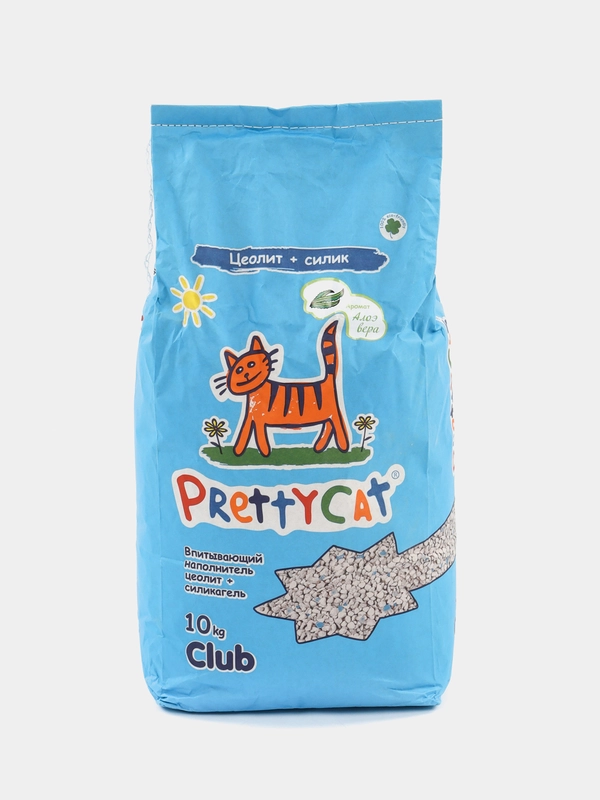 Наполнитель для кошачьего туалета PrettyCat Naturel, с ароматом алоэ, цеолитовый, 10 кг