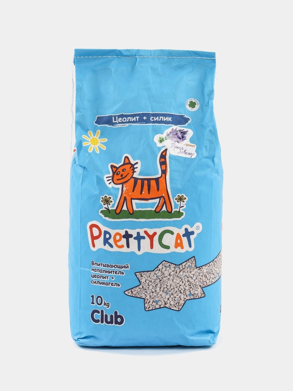 Наполнитель для кошачьего туалета PrettyCat Naturel, с ароматом лаванды, цеолитовый, 10 кг