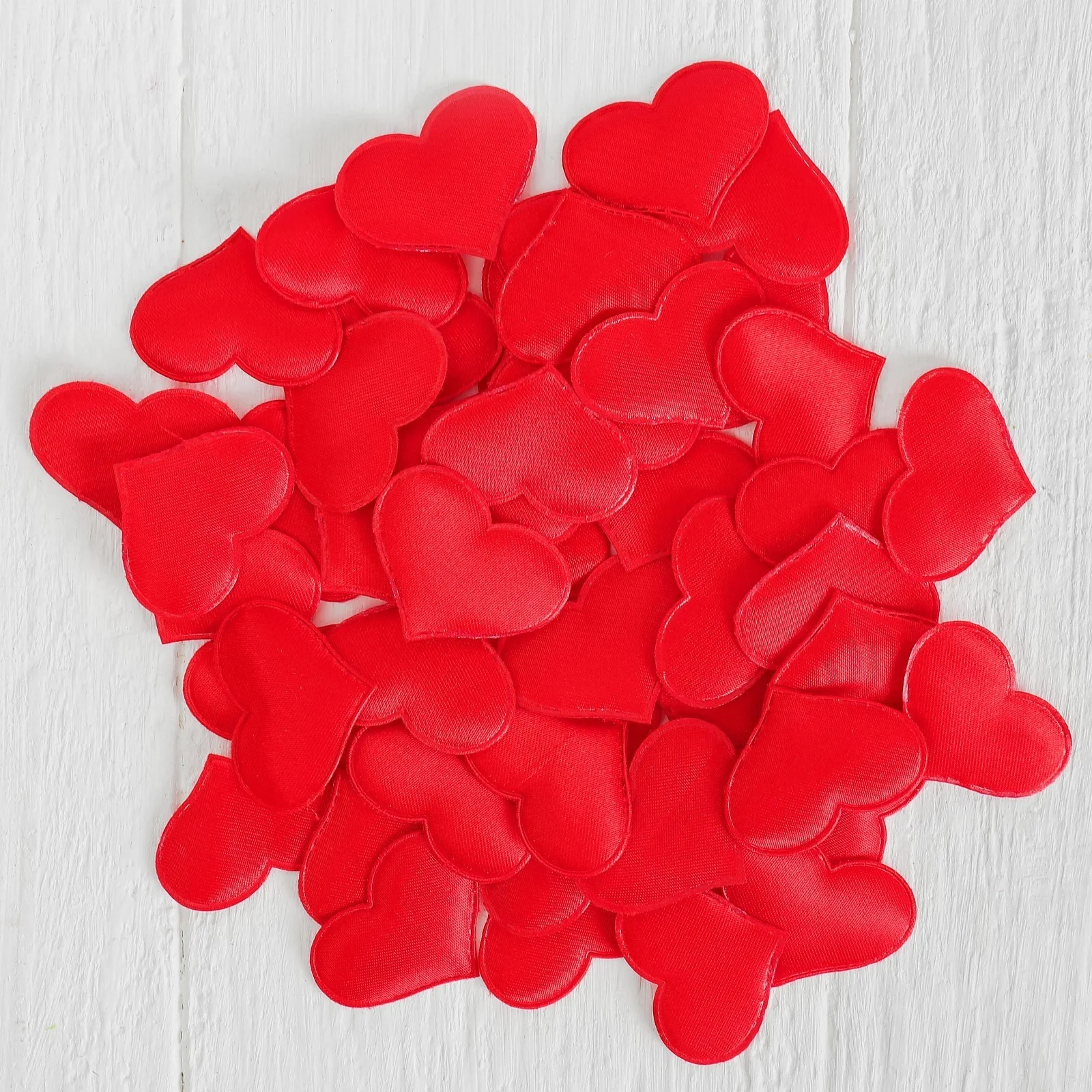 Сердечки декоративные, набор 50 шт., 3,2 см