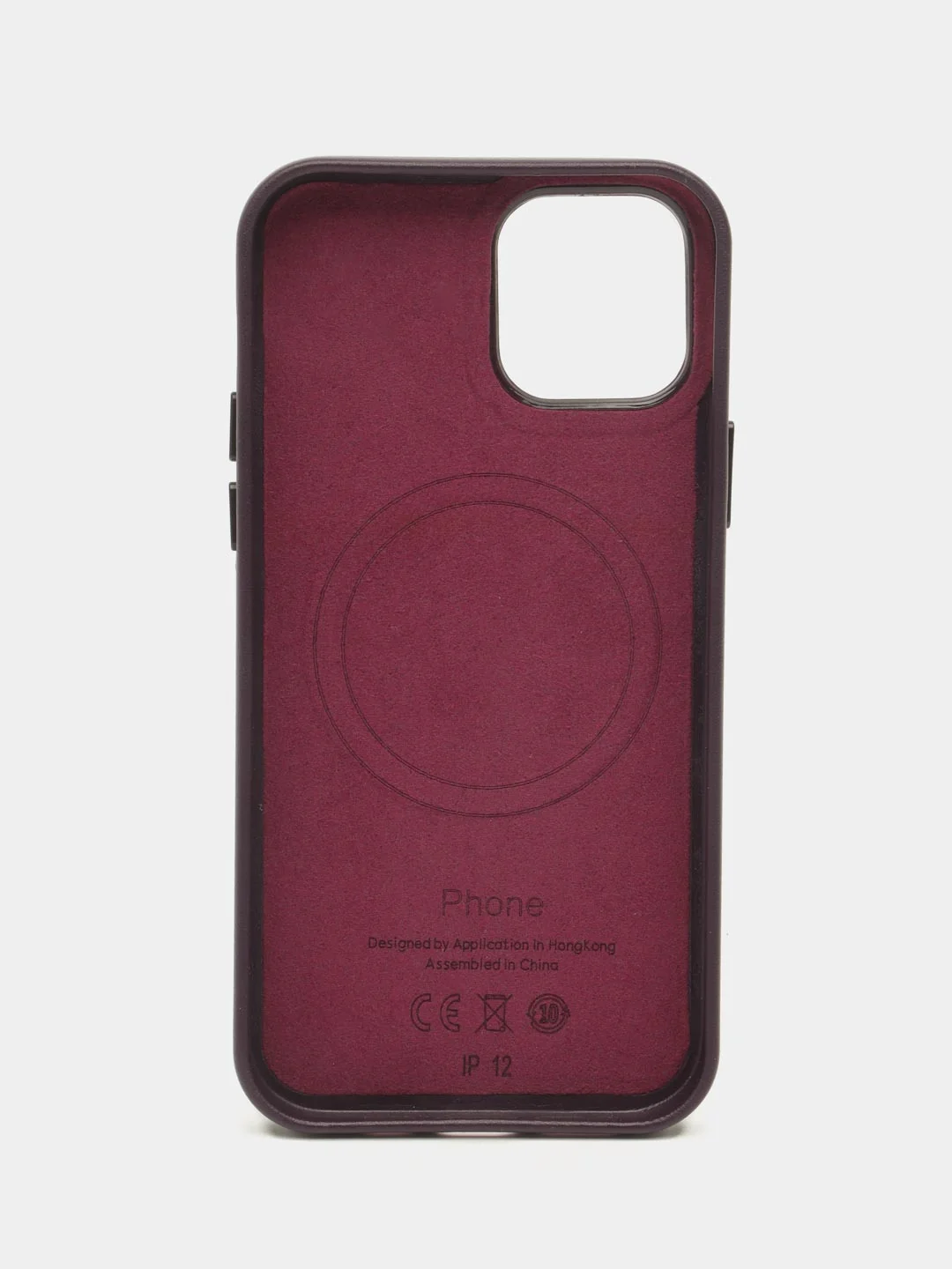 Фиолетовый кожаный чехол-накладка для iPhone 11, 12, 13, 14, 15 Mini, Plus, Pro, Pro Max с MagSafe
