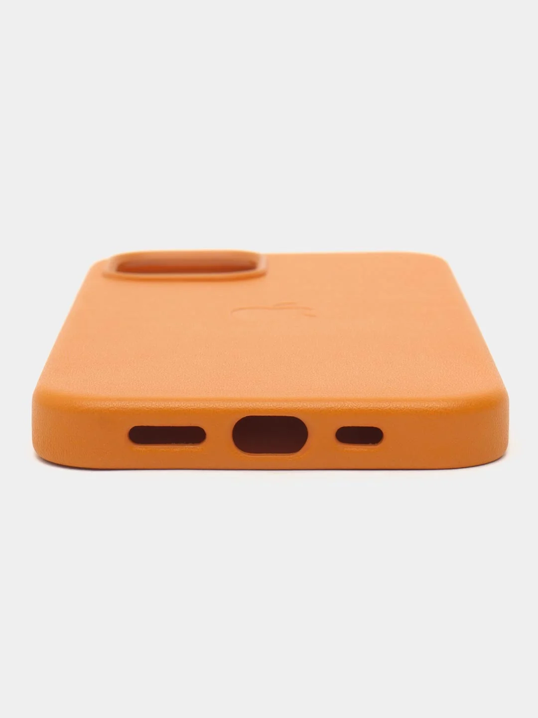 Оранжевый кожаный чехол-накладка для iPhone 11, 12, 13, 14, 15 Mini, Plus, Pro, Pro Max с MagSafe