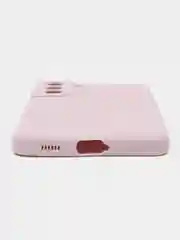 Фиолетовый чехол для Samsung Galaxy S21 FE силиконовый  BROSCORP матовый / прозрачный с защитой камер