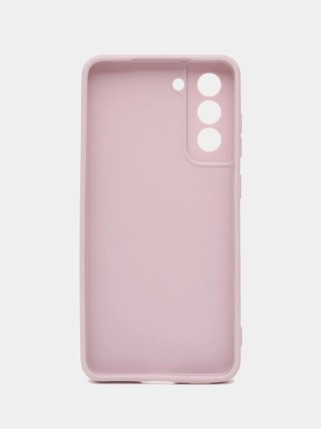 Фиолетовый чехол для Samsung Galaxy S21 FE силиконовый  BROSCORP матовый / прозрачный с защитой камер