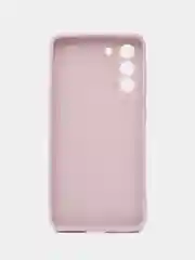 Фиолетовый чехол для Samsung Galaxy S21 FE силиконовый  BROSCORP матовый / прозрачный с защитой камер