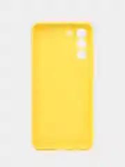 Желтый чехол для Samsung Galaxy S21 FE силиконовый  BROSCORP матовый / прозрачный с защитой камер