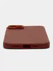 Коричневый чехол для iPhone 15, 14, 13 Pro, Max, Plus, Mini, ребристый, силиконовый, BROSCORP, карбон