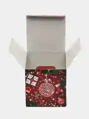 Бордовый подарочная коробка с новогодним принтом