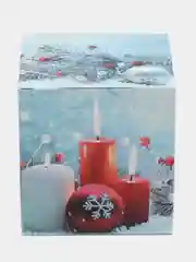 Голубой подарочная коробка с новогодним принтом