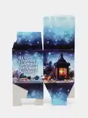 Салатовый подарочная коробка с новогодним принтом