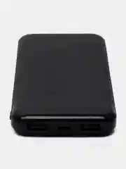 Черный внешний аккумулятор, 10000 мАч, USB Type-A/Type-C, повербанк портативный