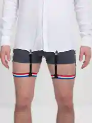 Разноцветный подтяжки для рубашки со стальными зажимами