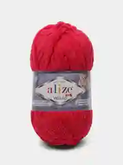 Фуксия пряжа плюшевая Alize Velluto, 100% микрополиэстер, 100г, 68м, плюшевая, велюровая веллюто