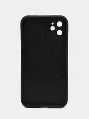 Красный чехол на Айфон 11, ткань, мозаика, рельефный, узор, 4 принта, чехол на iPhone 11