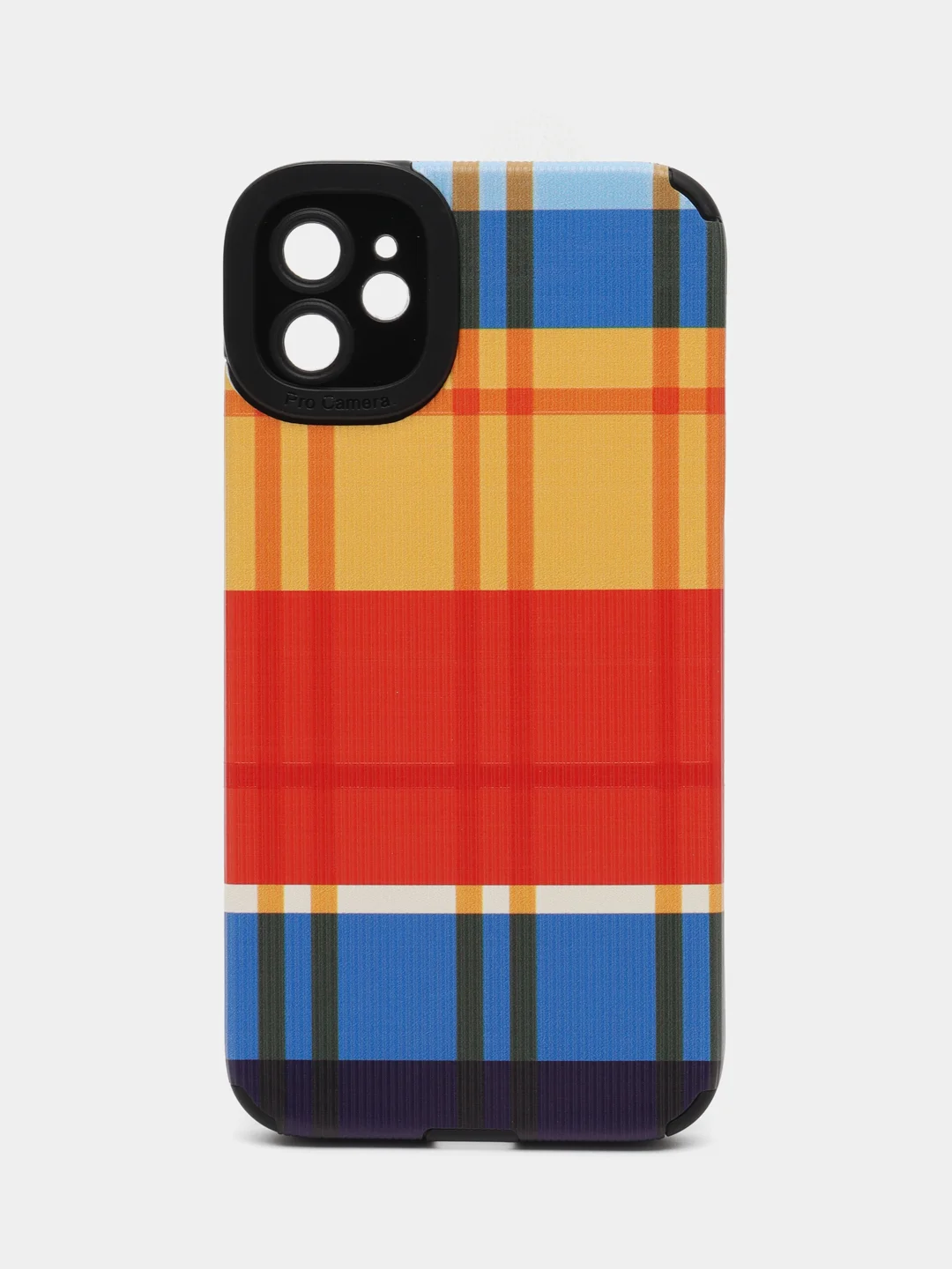 Красный чехол на Айфон 11, ткань, мозаика, рельефный, узор, 4 принта, чехол на iPhone 11