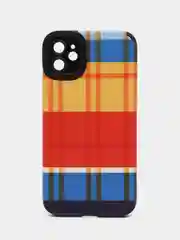 Красный чехол на Айфон 11, ткань, мозаика, рельефный, узор, 4 принта, чехол на iPhone 11
