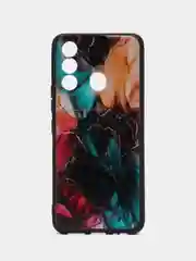 Фиолетовый силиконовый чехол для Itel Vision 3 PLUS, с принтом, с рисунком, Ител Вижен 3 Плюс