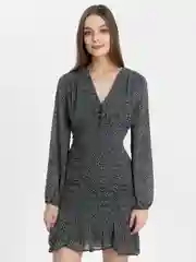 Зеленый платье женское, шифоновое