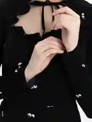 Черный платье, шелковое, женское